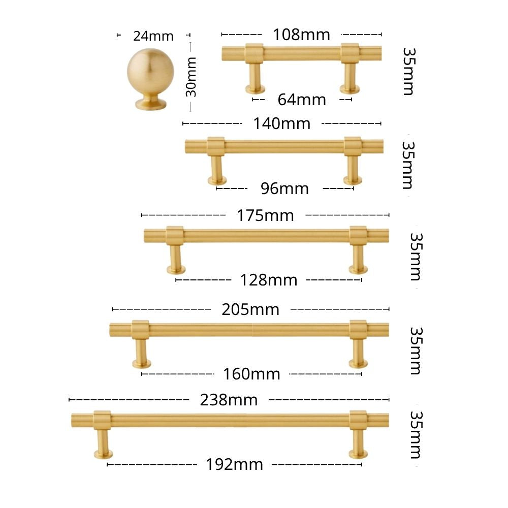 GLINT - Antique Brass 6.25" Knobs and Pulls