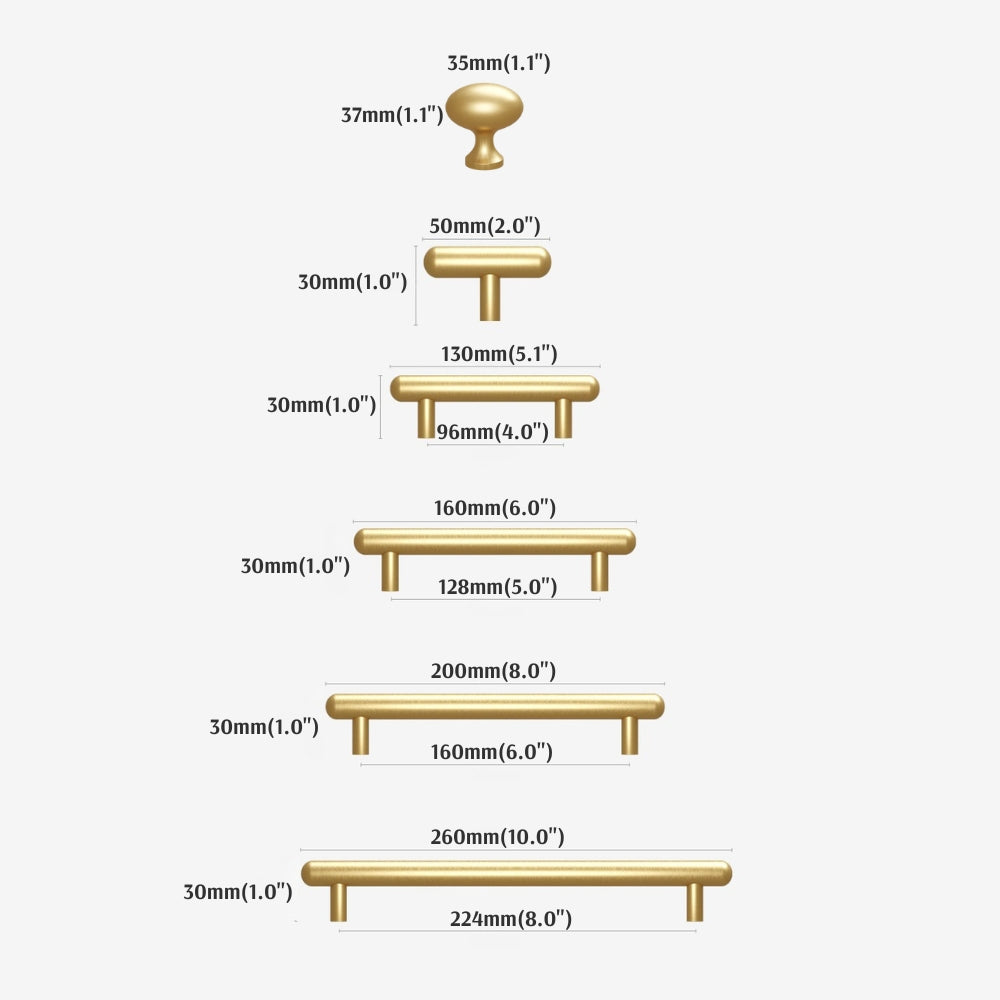 HAZE - Brushed Brass 6.25" Cabinet Pulls