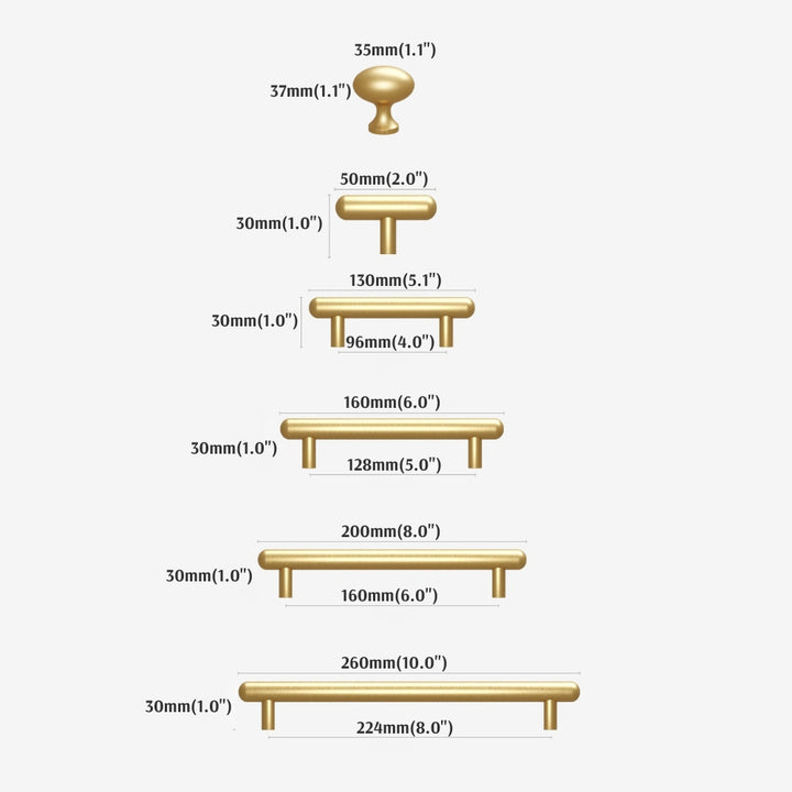 HAZE - Brushed Brass 6.25" Cabinet Pulls