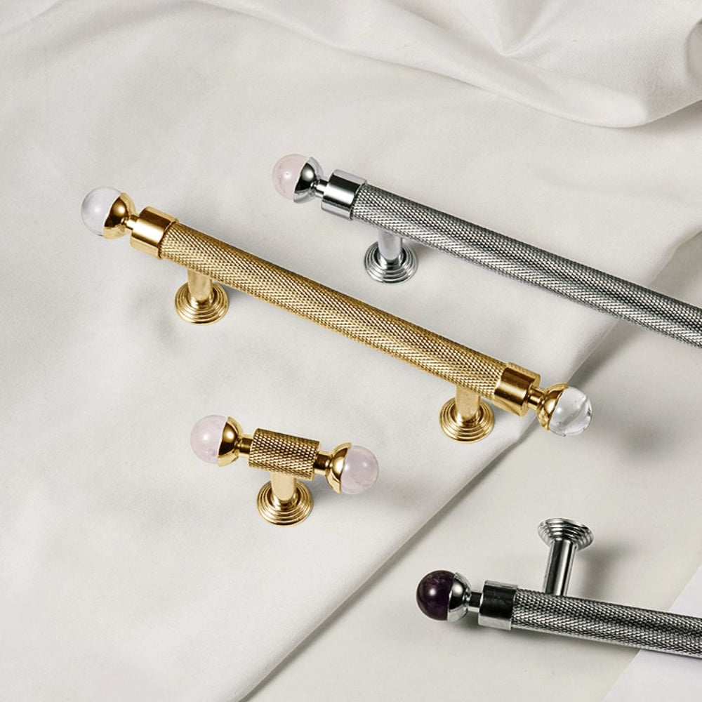 LUME - Brushed Brass 5" Knobs and Pulls