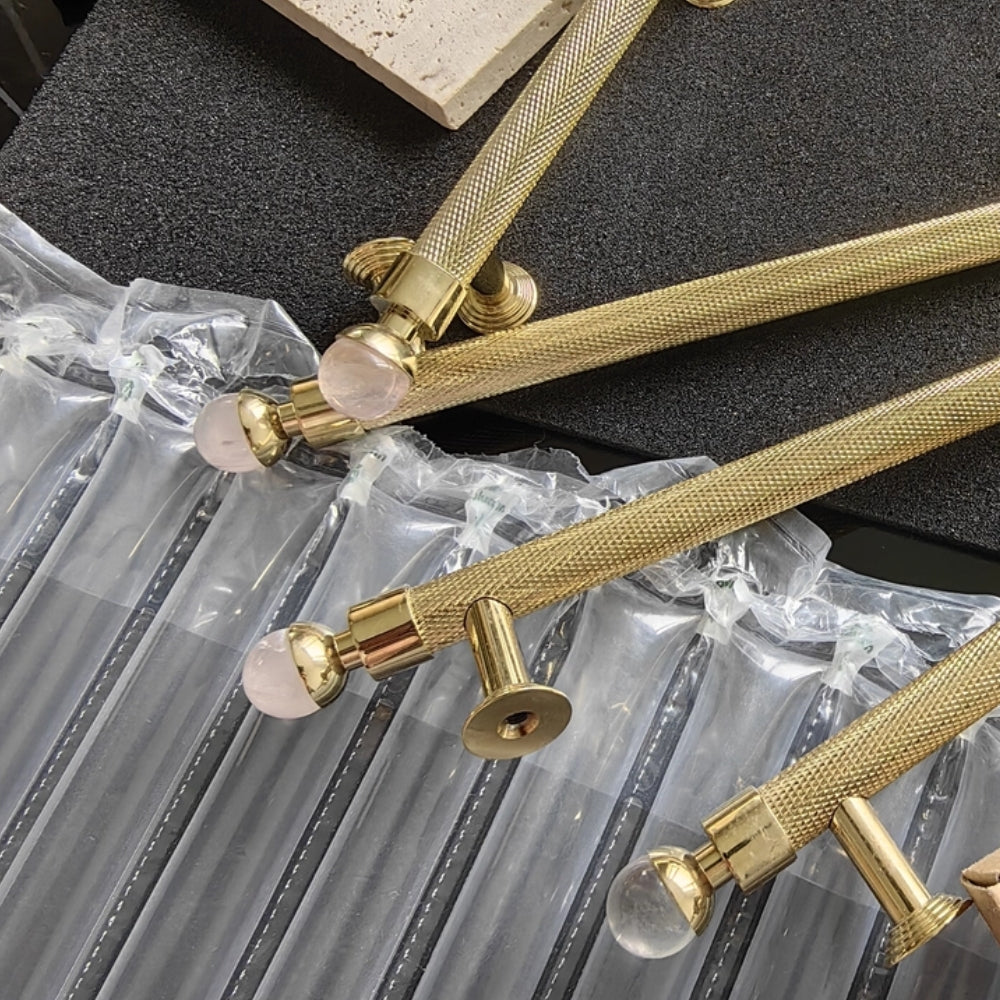 LUME - Brushed Brass 5" Knobs and Pulls