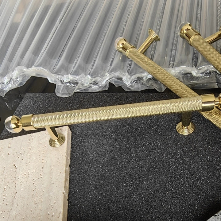 LUME - Brushed Brass 5" Knobs and Pulls