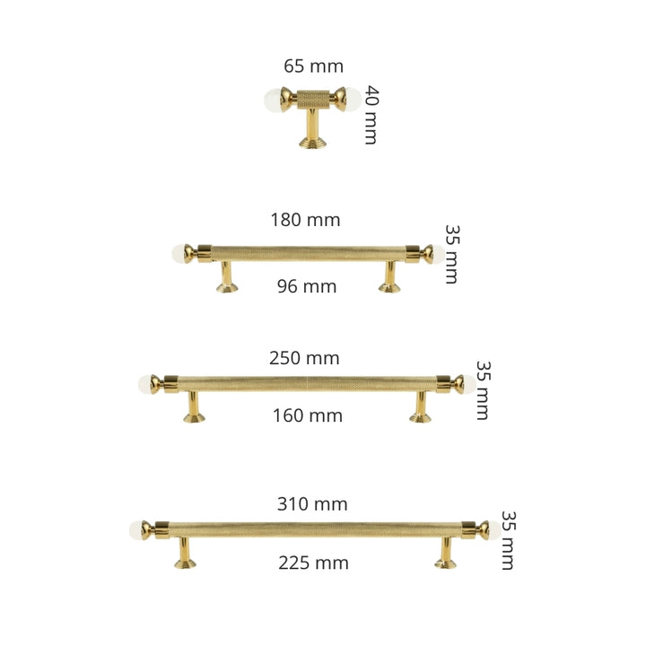 LUME - Brushed Brass 5" Knobs and Pulls