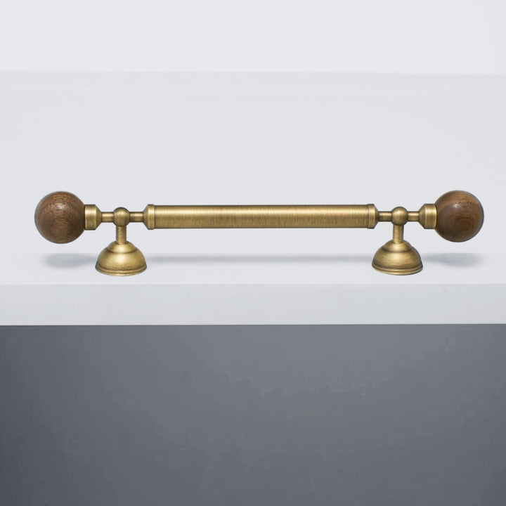 OPAL - Brass and Walnut 9" Knobs and Pulls
