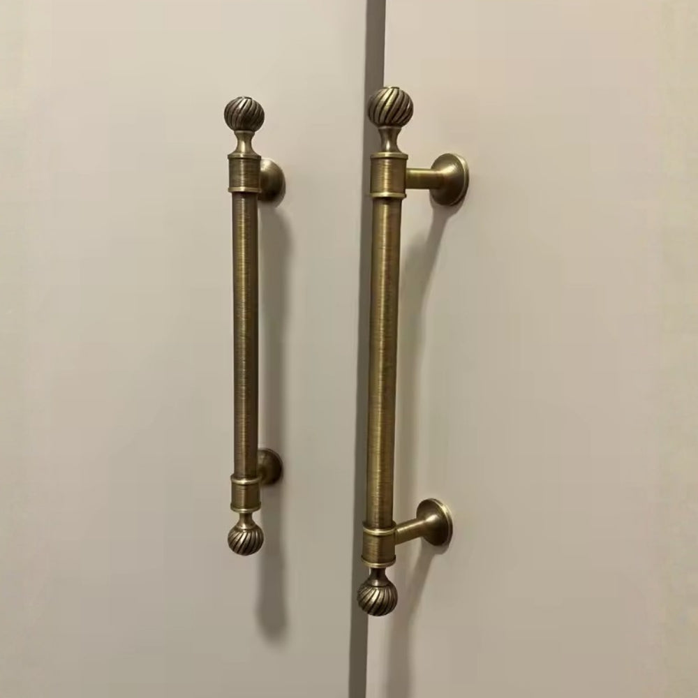 Antique brass 3.75-inch cabinet knobs and pulls — view 08