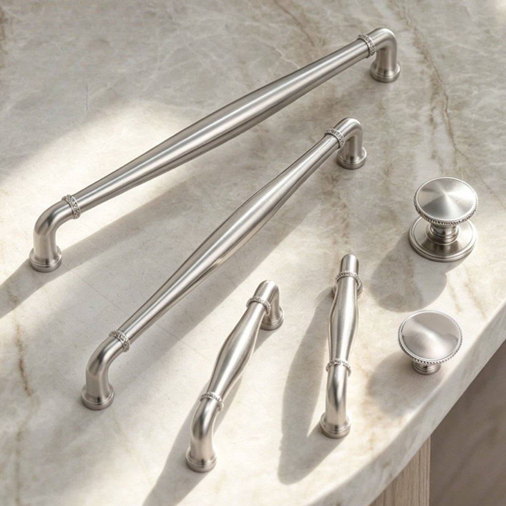 AXIS Brushed Nickel Cabinet Knobs for Kitchen