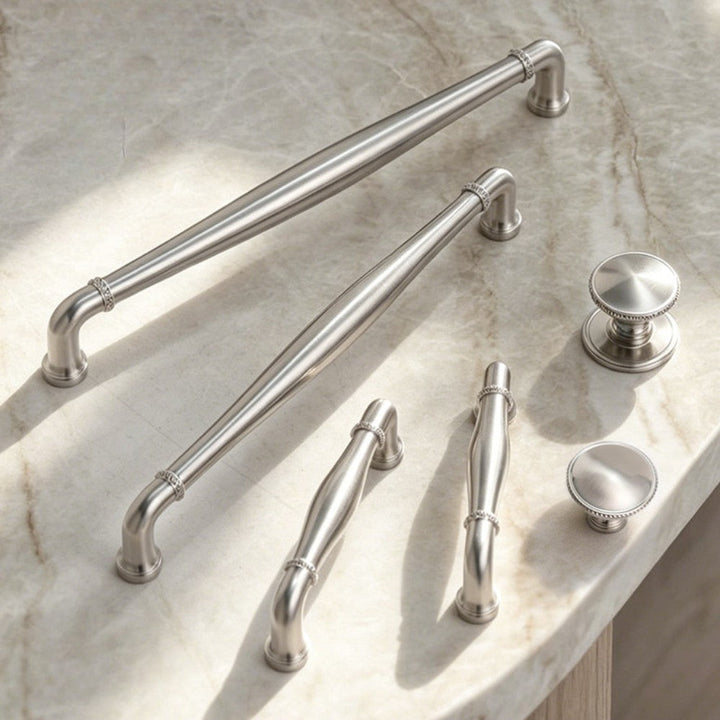AXIS Brushed Nickel Cabinet Knobs for Kitchen