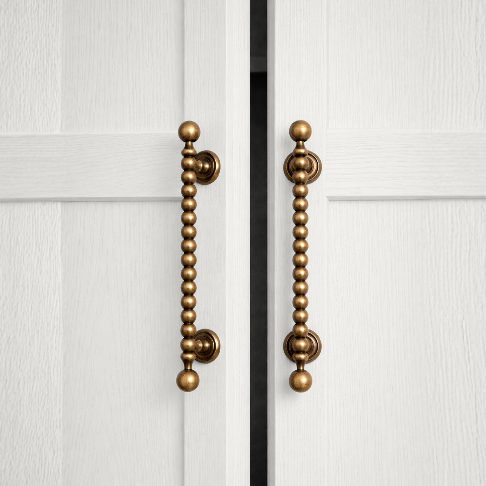 Brushed brass 3.75-inch cabinet knobs and pulls — view 02
