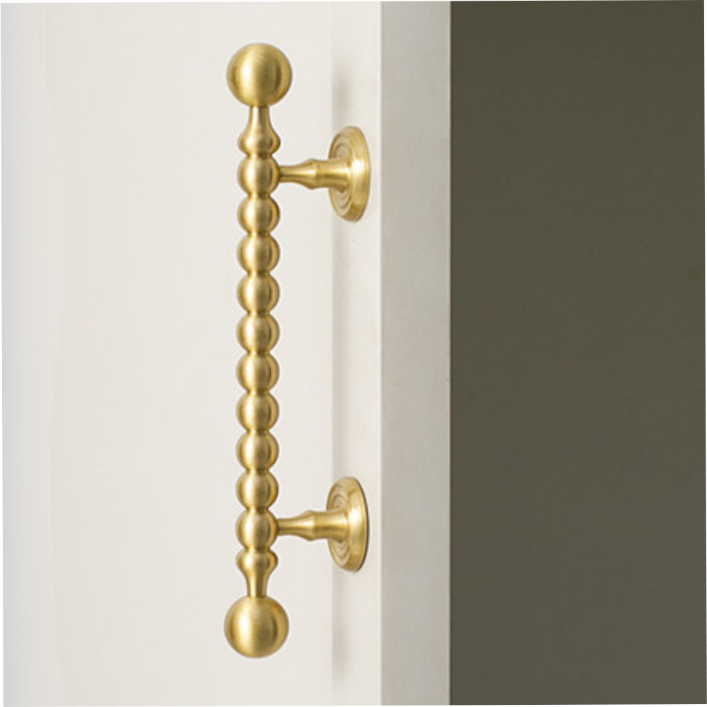 Brushed brass 3.75-inch cabinet knobs and pulls — view 03