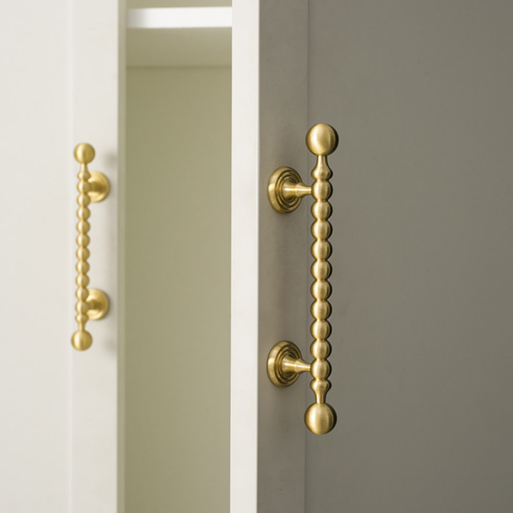 Brushed brass 3.75-inch cabinet knobs and pulls — view 04