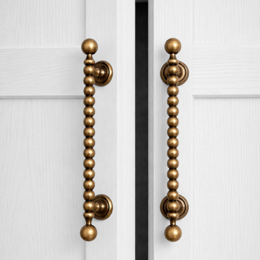Brushed brass 3.75-inch cabinet knobs and pulls — view 06