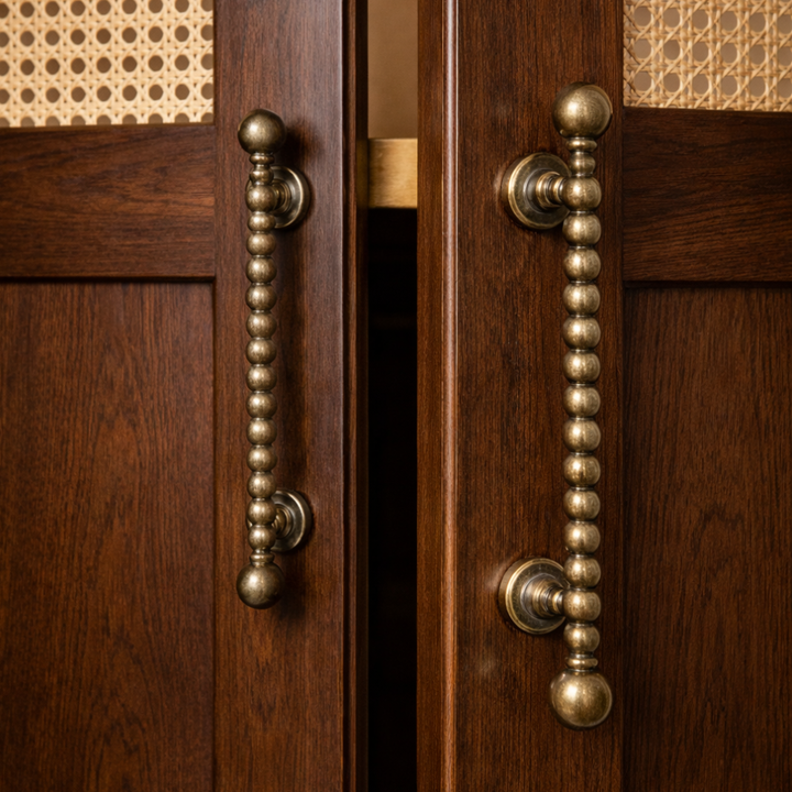 Brushed brass 3.75-inch cabinet knobs and pulls — view 09