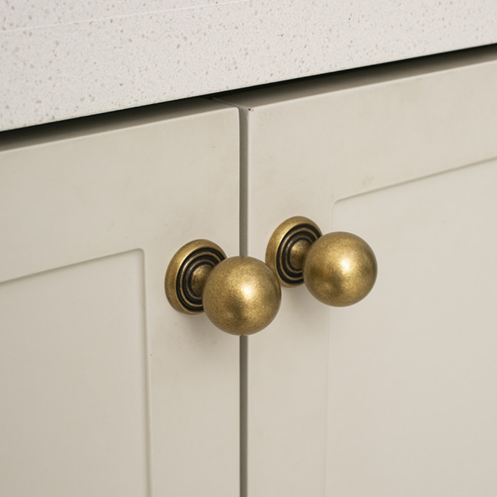 Brushed brass 3.75-inch cabinet knobs and pulls — view 10