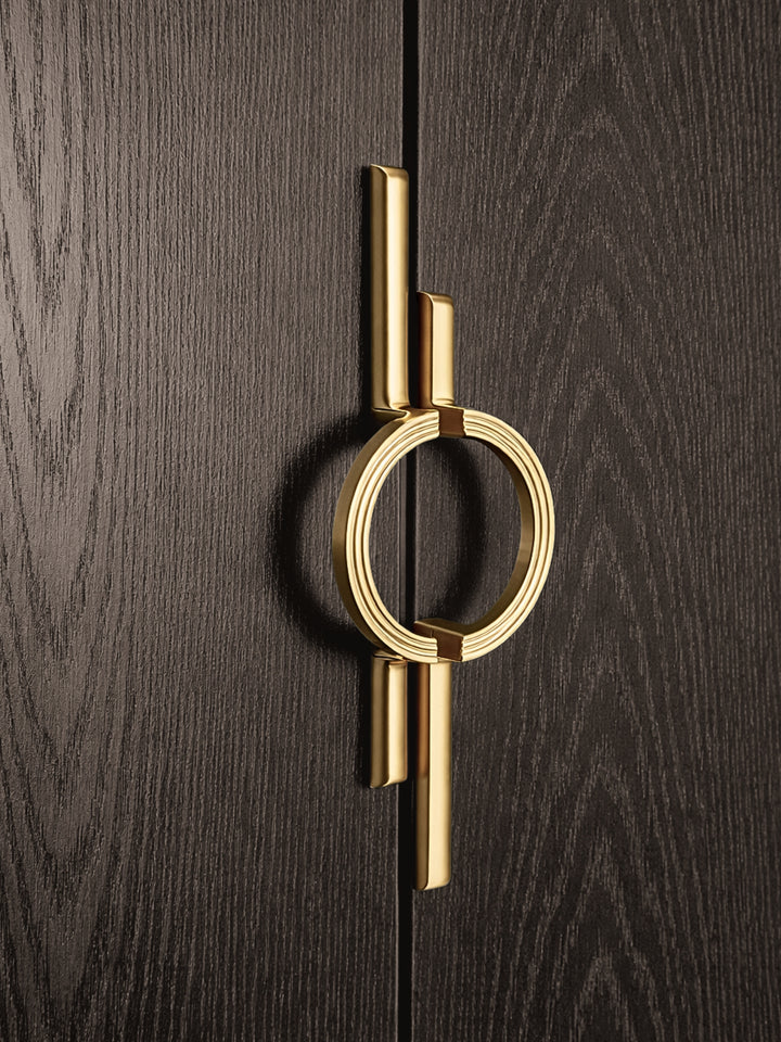 Brushed gold 10-inch cabinet pulls — view 02