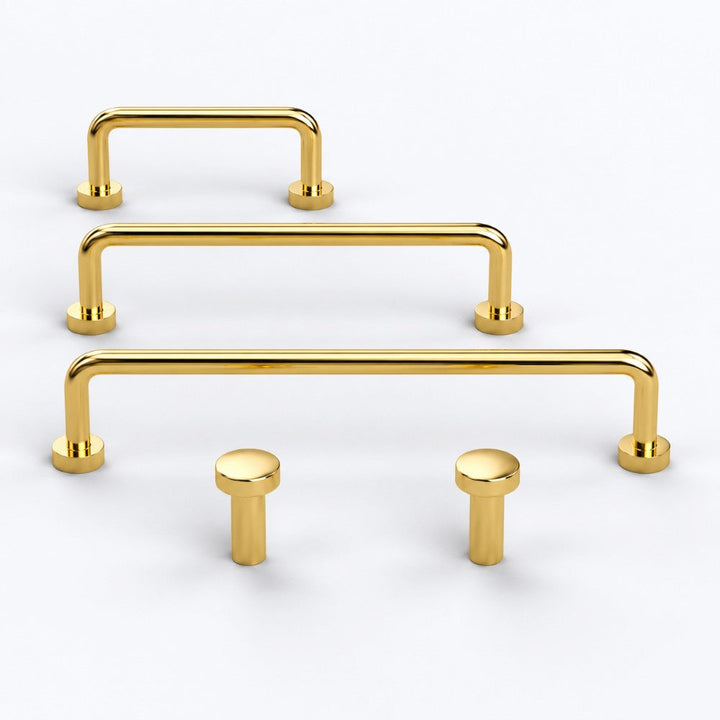 12.5 Inch Polished Gold Cabinet Pulls | CARBON
