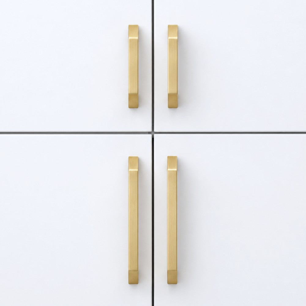 6.25 Inch Brushed Gold Cabinet Pulls | CONTOUR