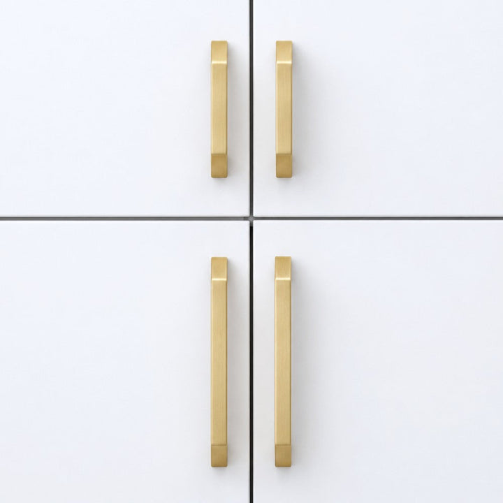 6.25 Inch Brushed Gold Cabinet Pulls | CONTOUR