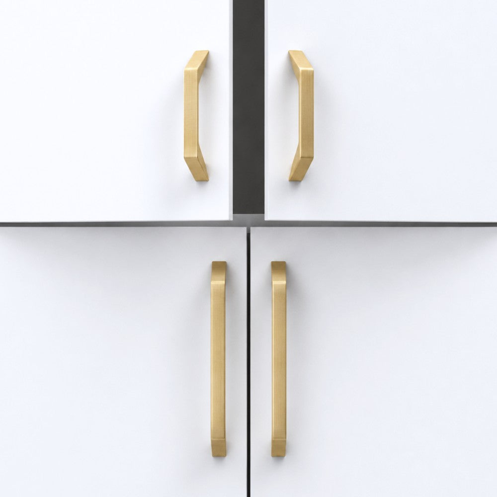 6.25 Inch Brushed Gold Cabinet Pulls | CONTOUR