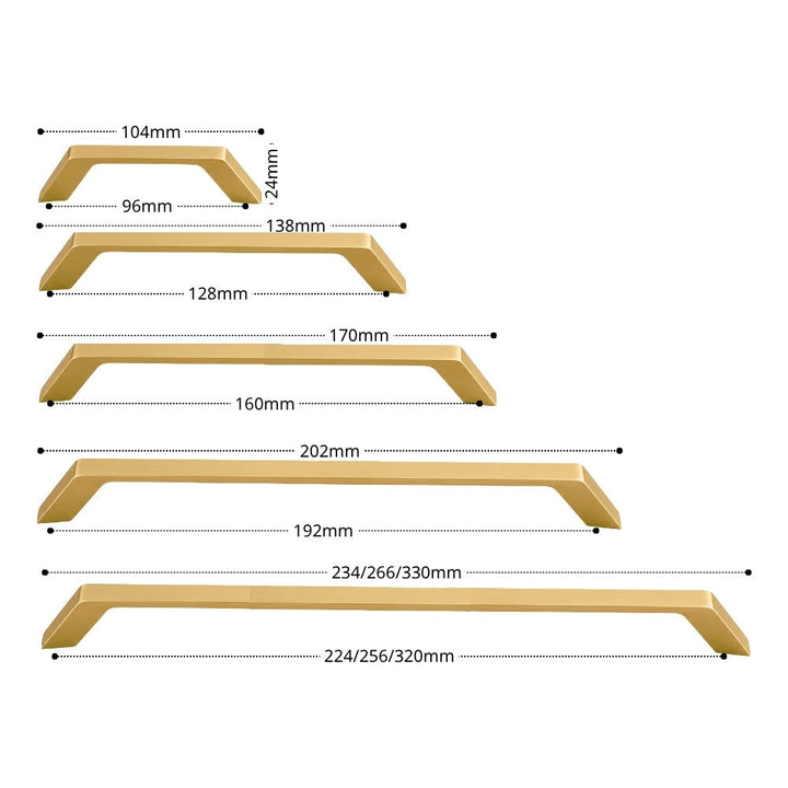 6.25 Inch Brushed Gold Cabinet Pulls | CONTOUR