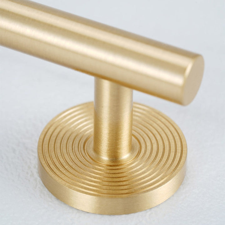 CORE brushed brass 6.25 inch cabinet bar pull - navy blue kitchen island - ARCHANDLES