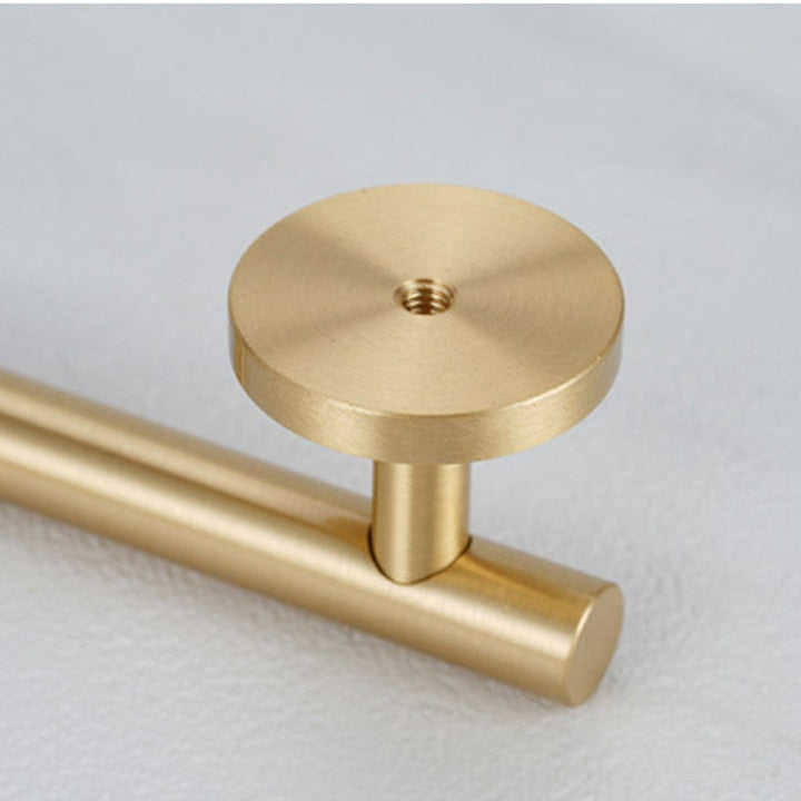 CORE brushed brass 6.25 inch cabinet bar pull - navy blue kitchen island - ARCHANDLES