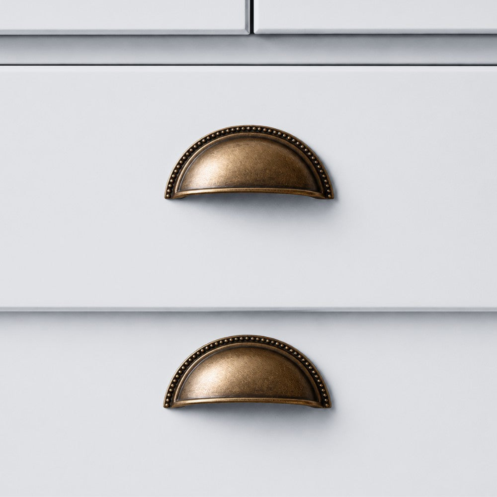 3 Inch Antique Brass Cup Pulls | CROWN