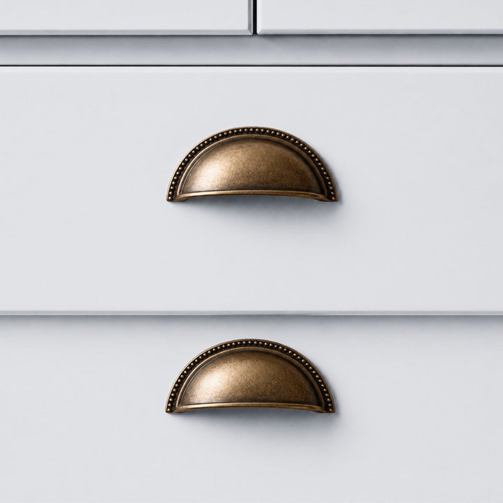 3 Inch Antique Brass Cup Pulls | CROWN
