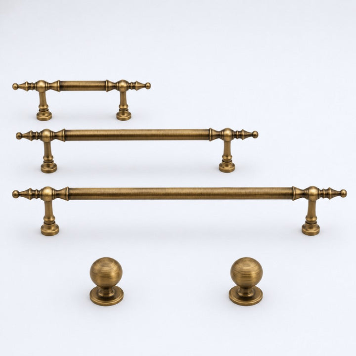 3 Inch Antique Brass Cup Pulls | CROWN