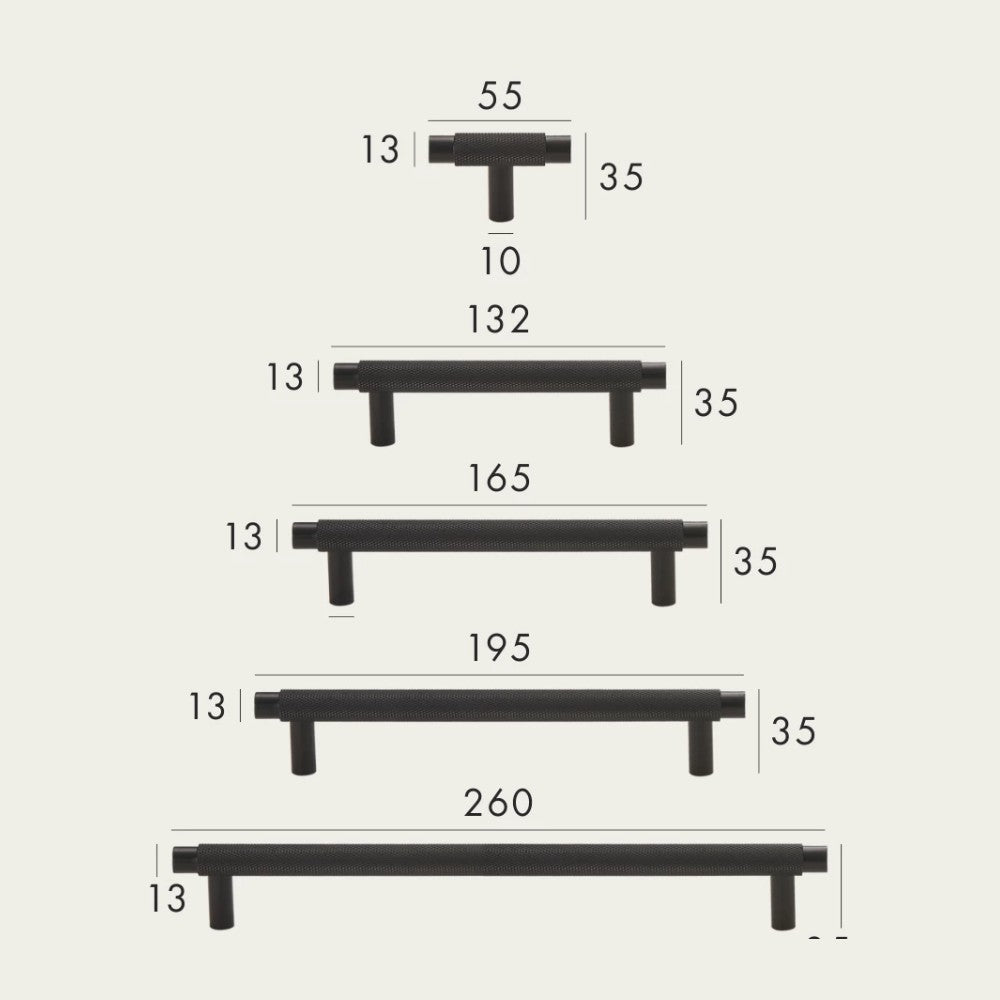 6.25 Inch Matte Black Cabinet Pulls | DAWN