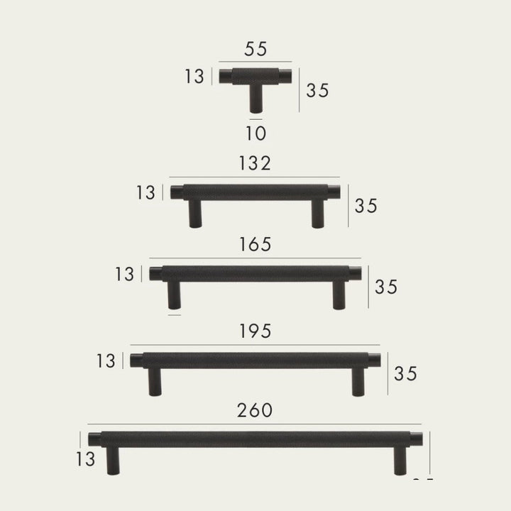 6.25 Inch Matte Black Cabinet Pulls | DAWN