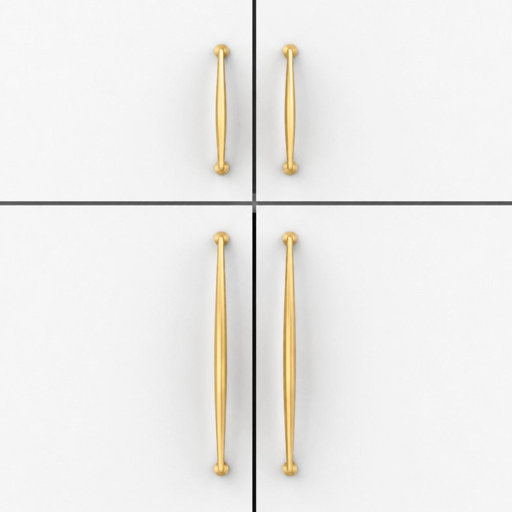 DRIFT brushed gold 5 inch cabinet bar pull - ARCHANDLES