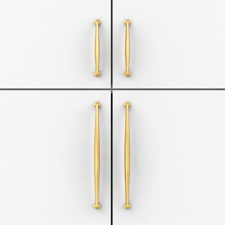 DRIFT brushed gold 5 inch cabinet bar pull - ARCHANDLES