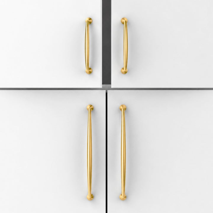 DRIFT brushed gold 5 inch cabinet bar pull - ARCHANDLES