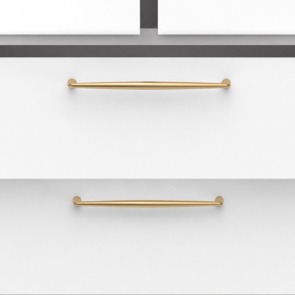DRIFT brushed gold 5 inch cabinet bar pull - ARCHANDLES