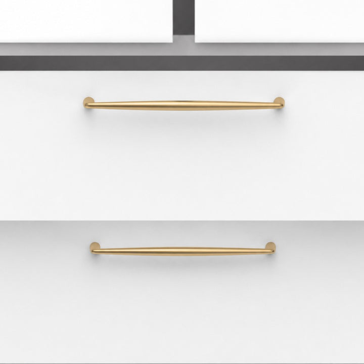 DRIFT brushed gold 5 inch cabinet bar pull - ARCHANDLES