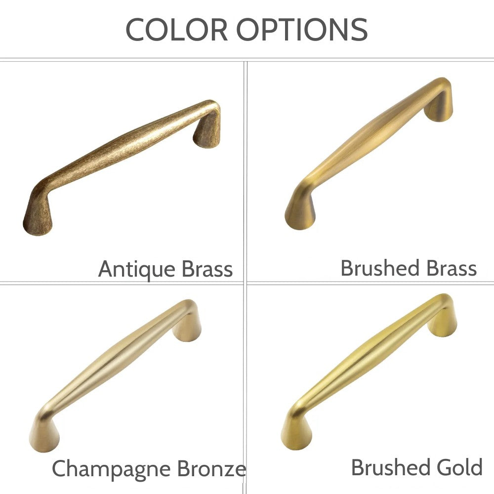DRIFT brushed gold 5 inch cabinet bar pull - ARCHANDLES