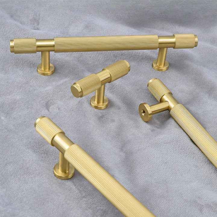 EDGE brushed brass 10 inch cabinet bar pull - navy blue kitchen island - ARCHANDLES