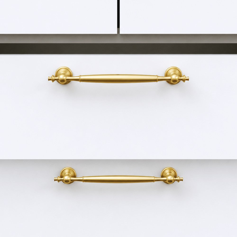 ELITE Brushed Brass Cabinet Knobs for Kitchen
