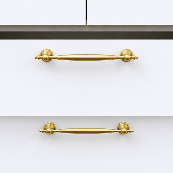 ELITE Brushed Brass Cabinet Knobs for Kitchen