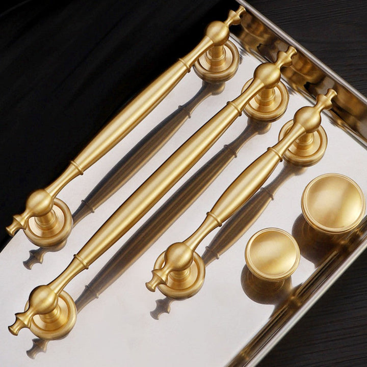 ELITE Brushed Brass Cabinet Knobs for Kitchen