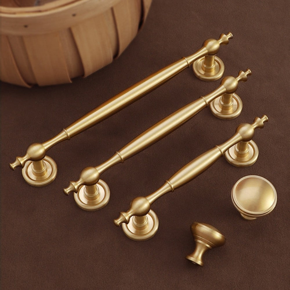 ELITE Brushed Brass Cabinet Knobs for Kitchen