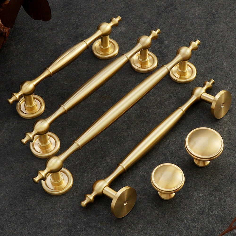 ELITE Brushed Brass Cabinet Knobs for Kitchen