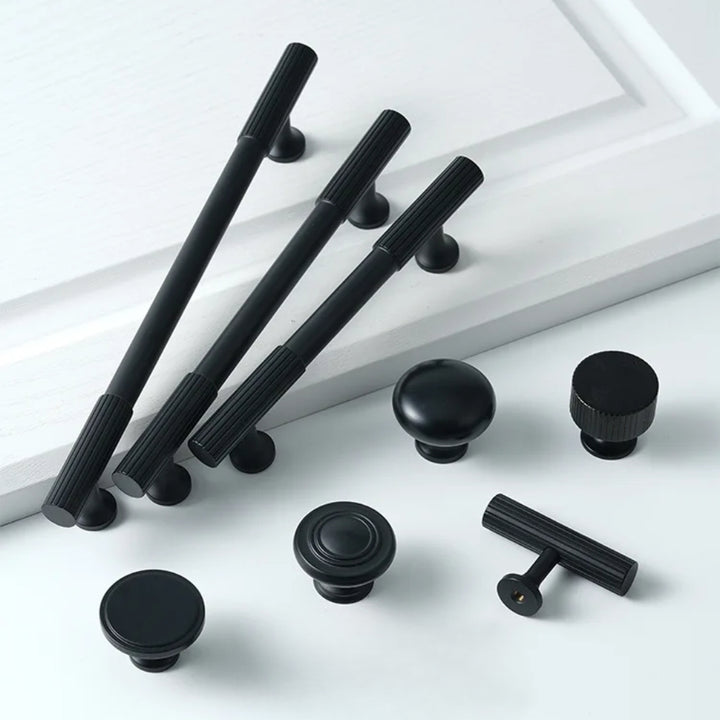 FLARE - Matte Black 3.75" Knobs and Pulls