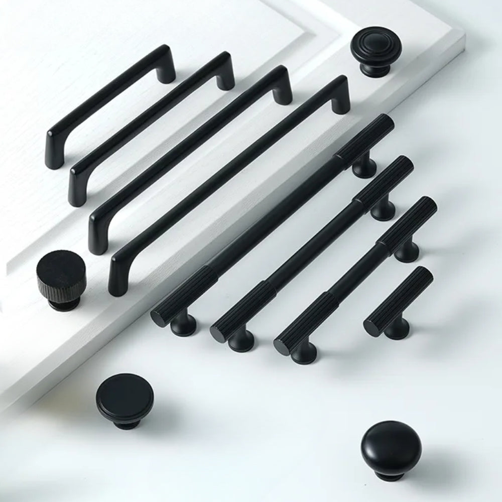 FLARE - Matte Black 3.75" Knobs and Pulls