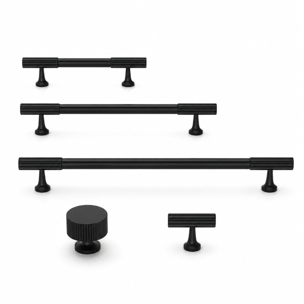 FLARE - Matte Black 3.75" Knobs and Pulls