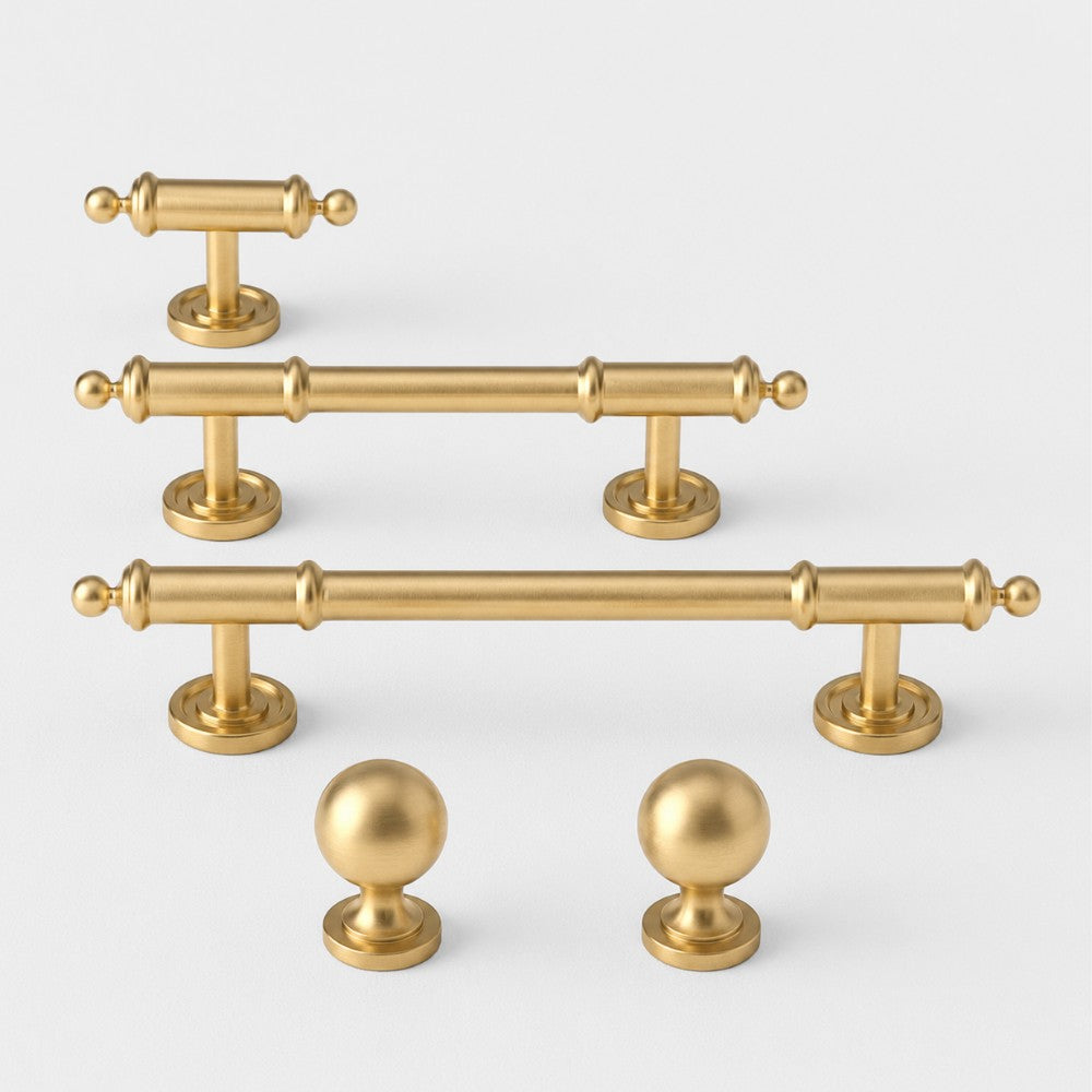 FLOAT brushed gold 6.25 inch cabinet bar pull - ARCHANDLES