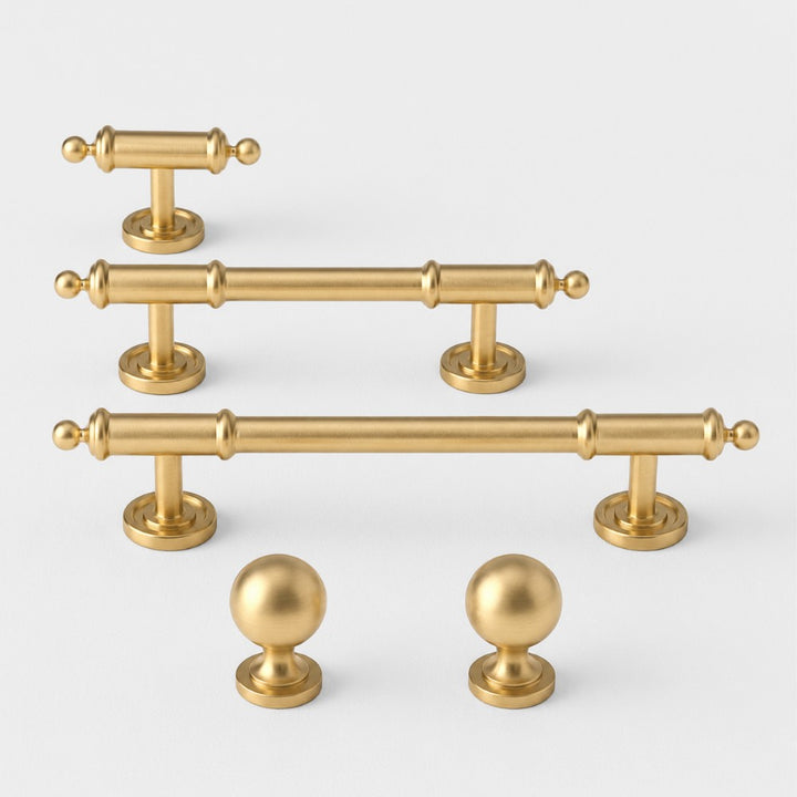 FLOAT brushed gold 6.25 inch cabinet bar pull - ARCHANDLES