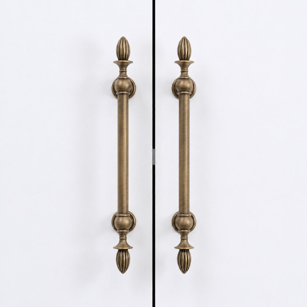 FLUX polished gold 6.25 inch cabinet bar pull - navy blue kitchen - ARCHANDLES