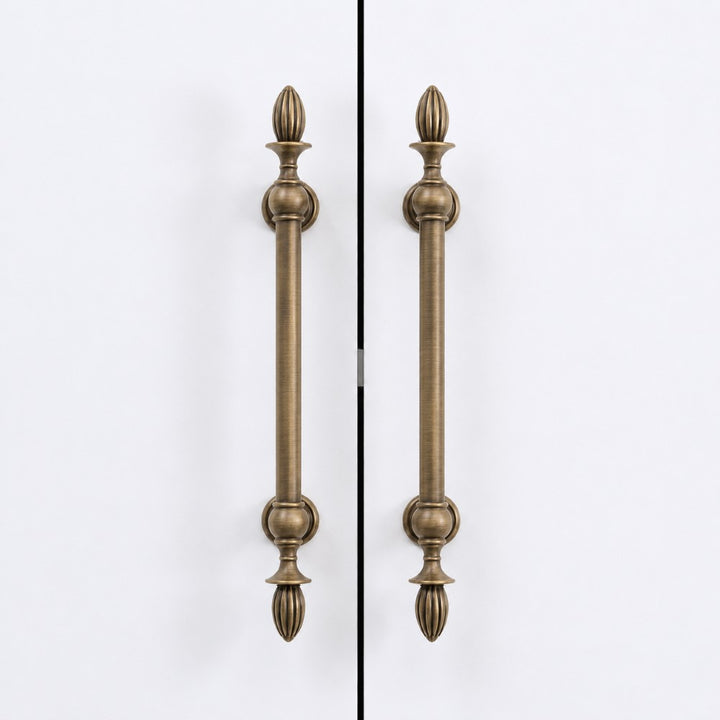 FLUX polished gold 6.25 inch cabinet bar pull - navy blue kitchen - ARCHANDLES