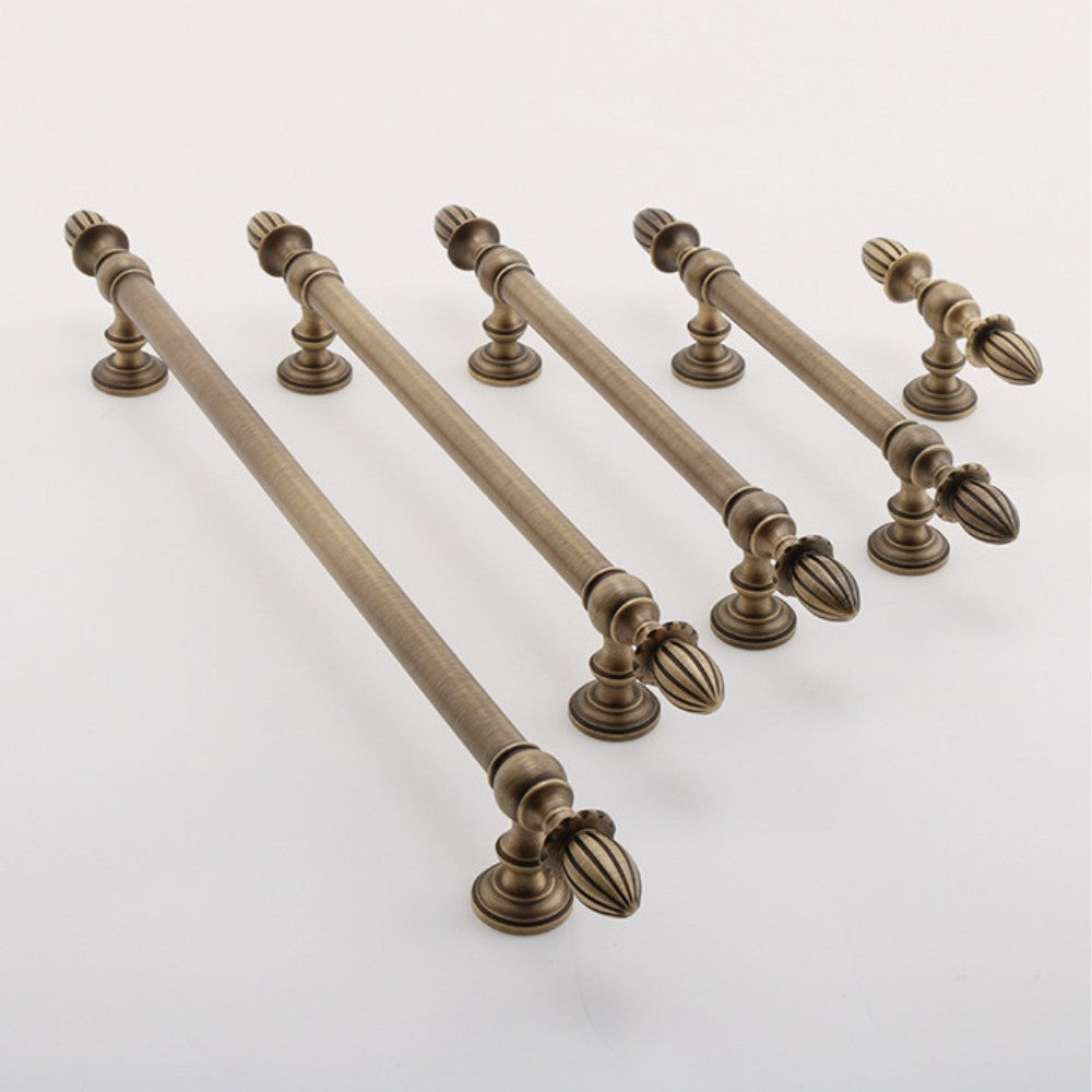 FLUX polished gold 6.25 inch cabinet bar pull - navy blue kitchen - ARCHANDLES